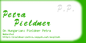 petra pieldner business card